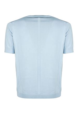 T-shirt in maglia di misto viscosa celeste LOW BRAND | LM26001E048